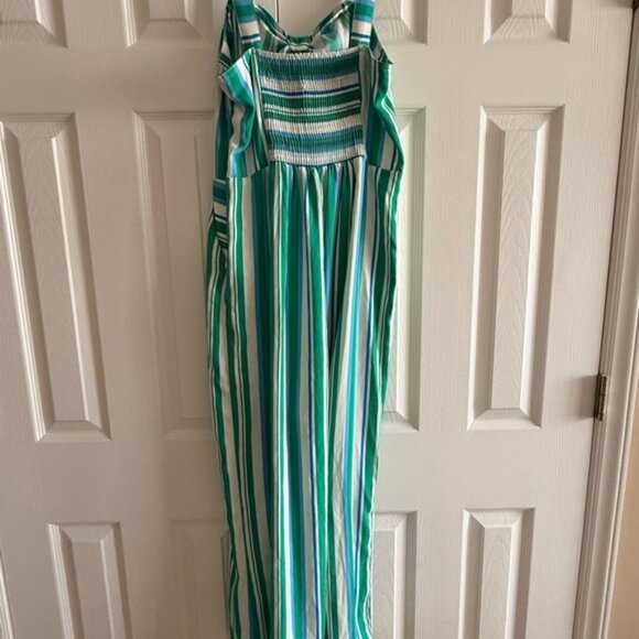 a new day Green and White Striped Jumpsuit - Picture 4 of 8